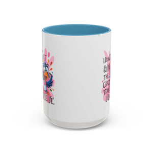 Funny attitude Travel Mug - "I Don't Just Ride the Crazy Train, I Drive It" - Colorful Bird Design