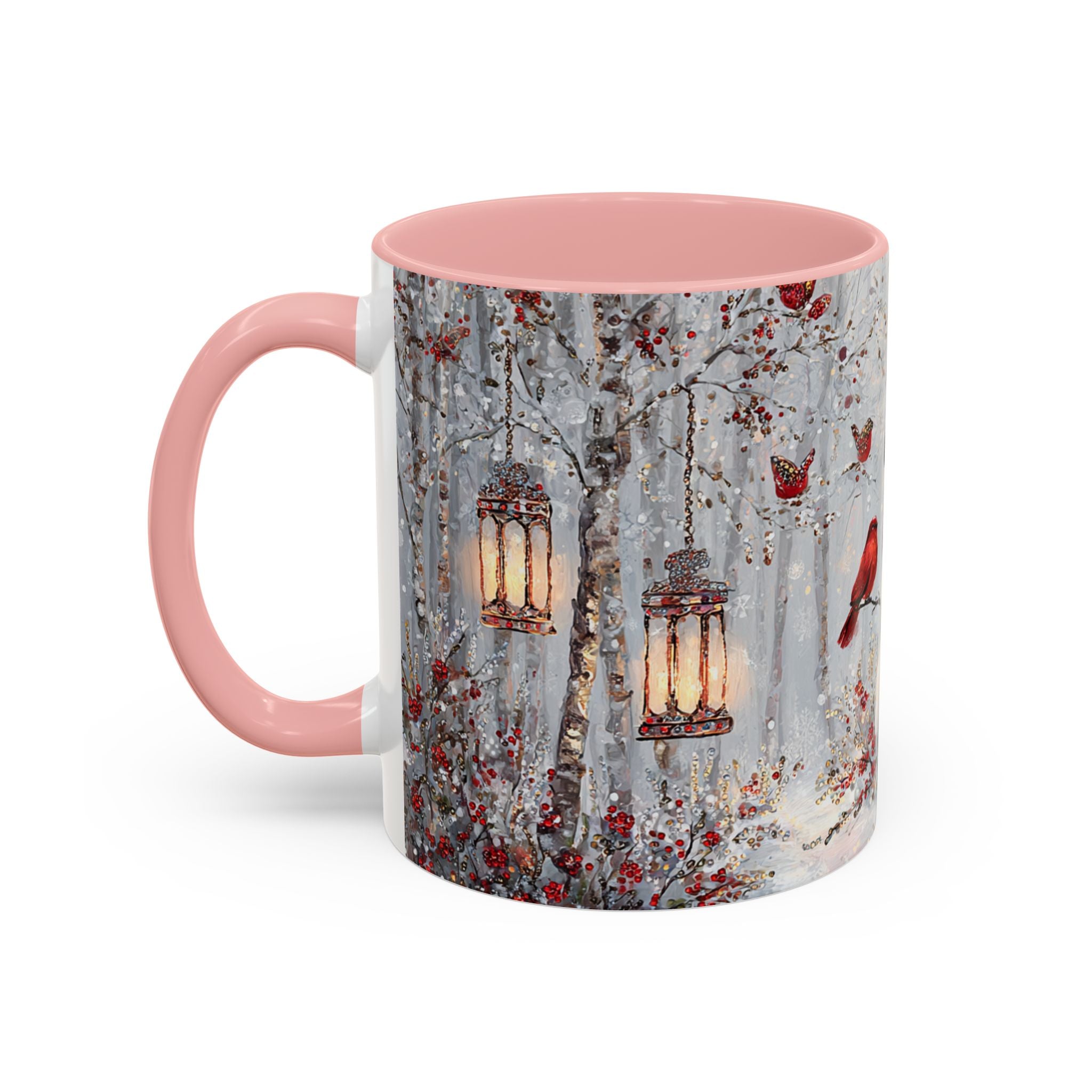 Winter Wonderland Coffee Mug - Snowman & Cardinals Design (11/15oz)