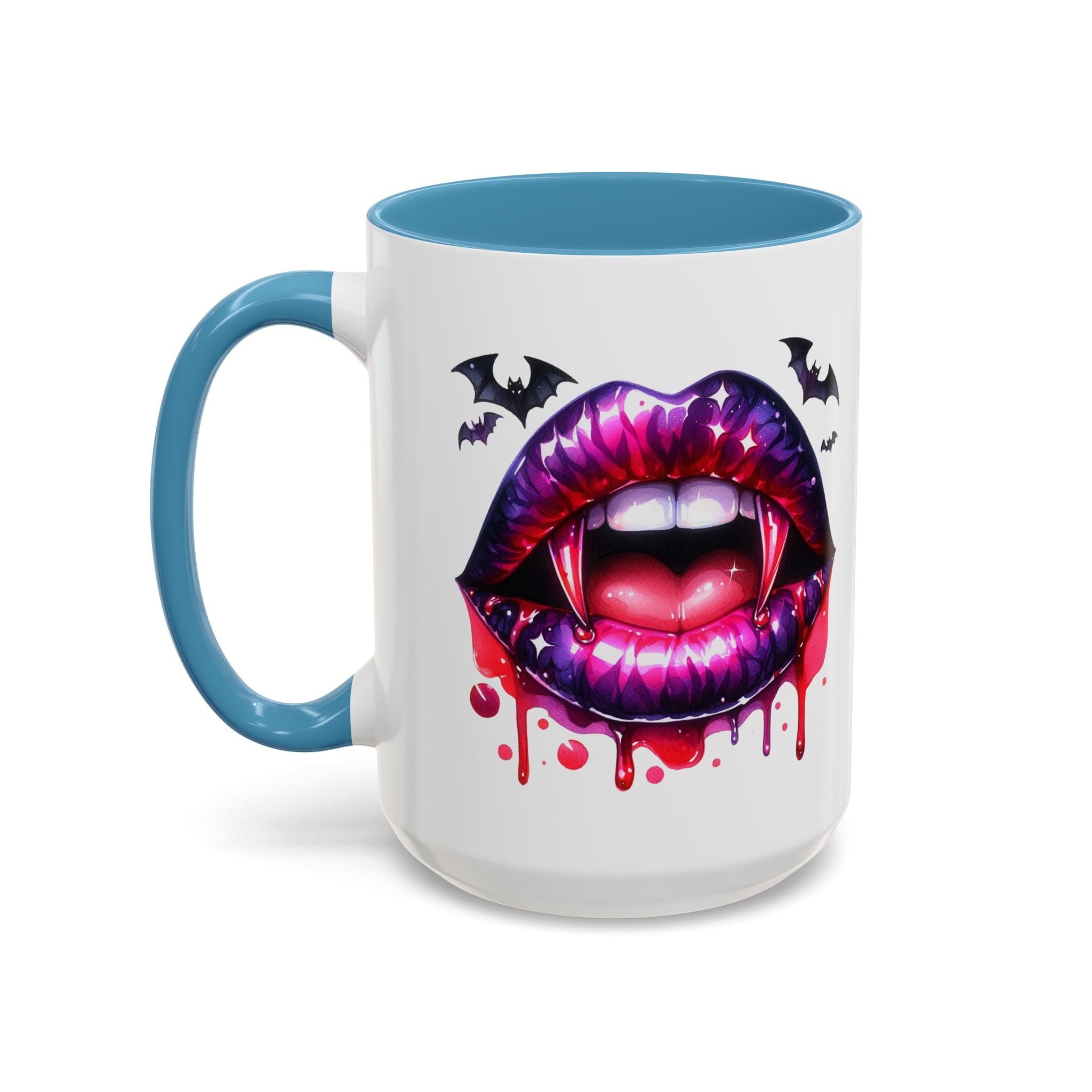 Gothic Vampire Coffee Mug, Halloween Mug, Dark Aesthetic, bats, Spooky Home Decor, Unique Coffee Cup
