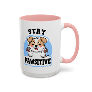 Cute Stay Pawsitive Coffee Mug - Perfect Gift for Dog Lovers mental health