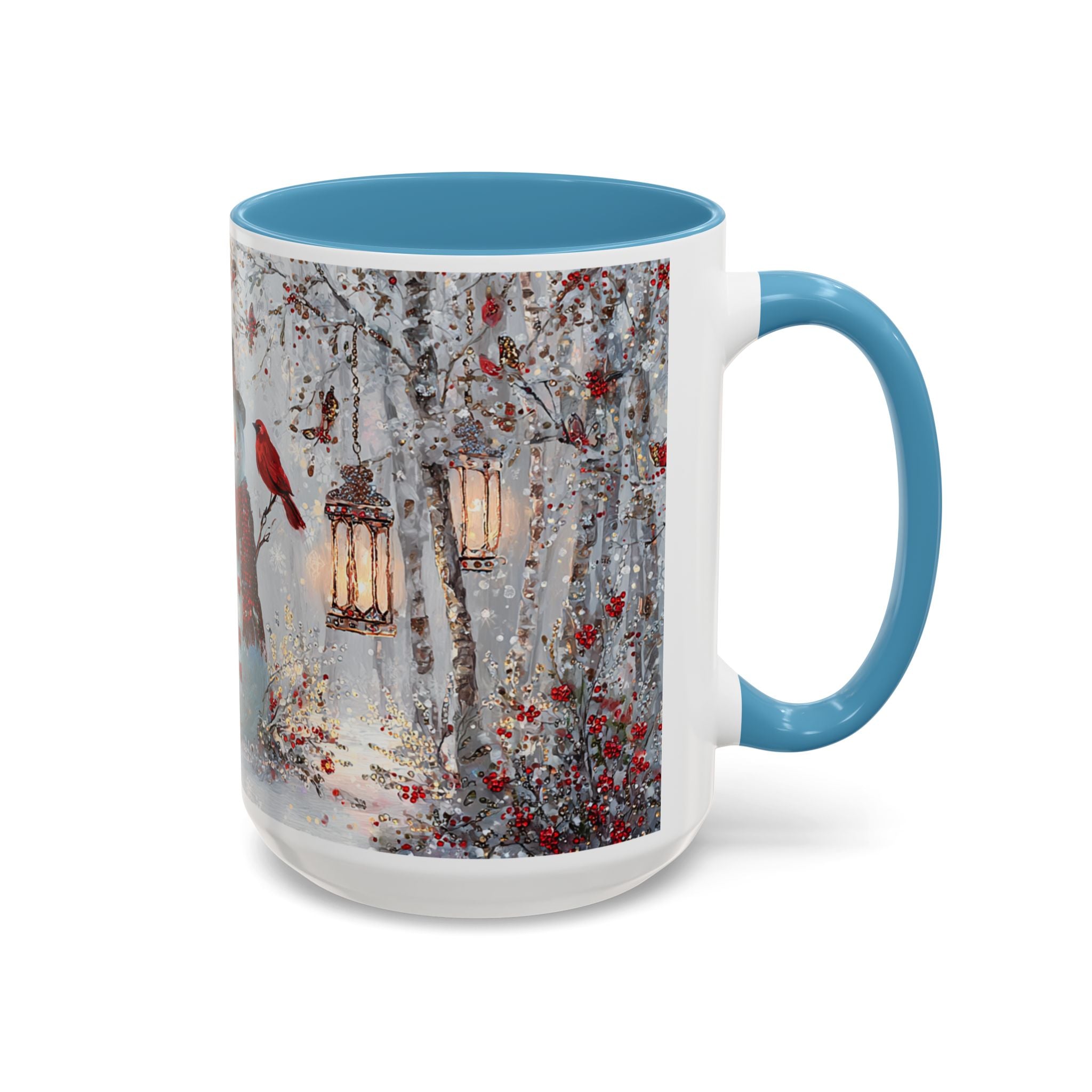 Winter Wonderland Coffee Mug - Snowman & Cardinals Design (11/15oz)