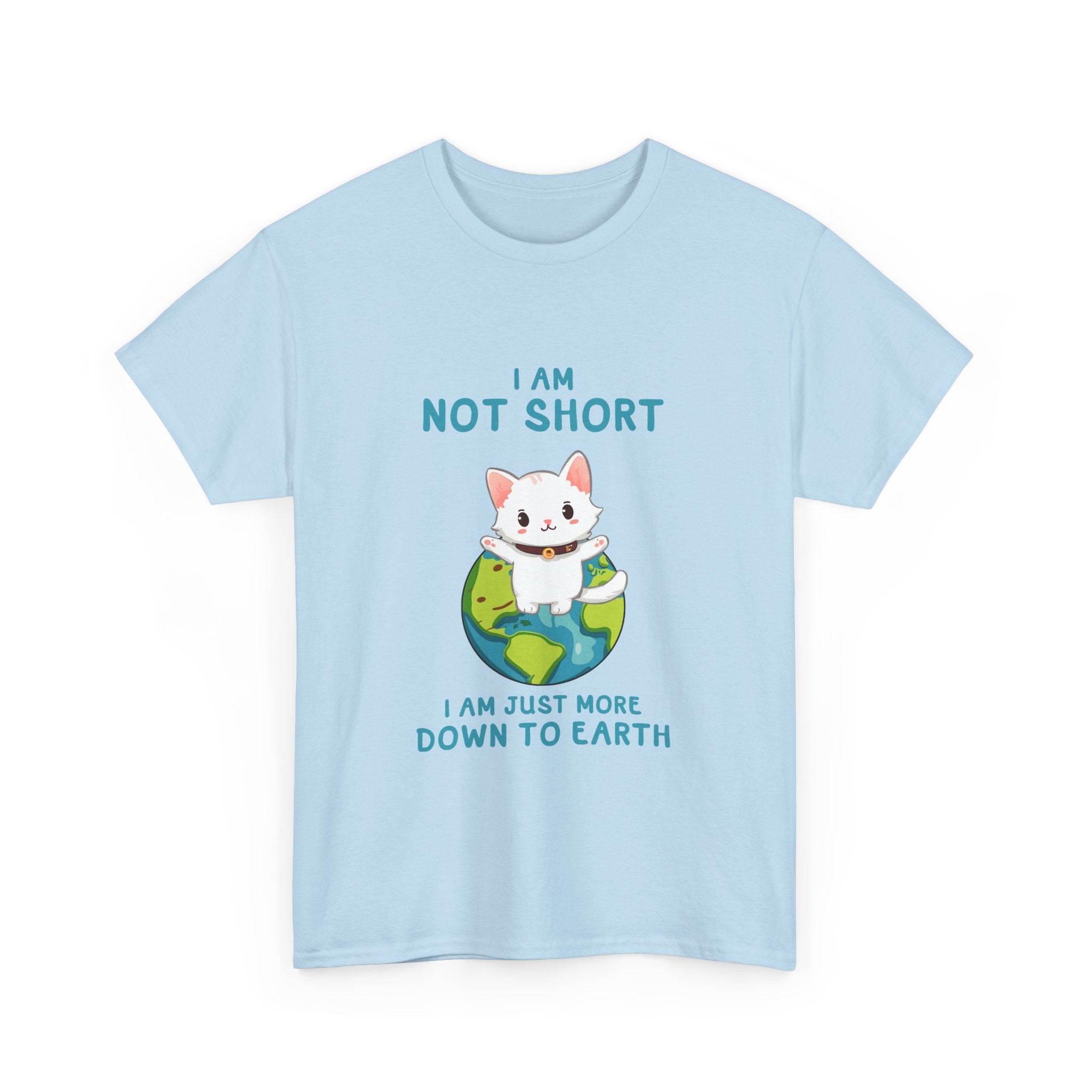 Cute Cat Earth T-Shirt, Funny Tee  Gift for Cat Lovers, Short Awareness Message, Casual Wear, Animal Lover Apparel
