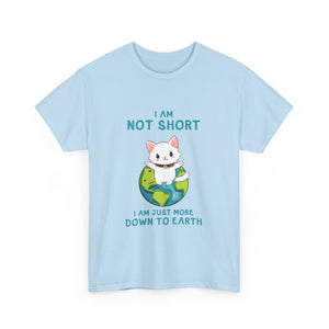 Cute Cat Earth T-Shirt, Funny Tee  Gift for Cat Lovers, Short Awareness Message, Casual Wear, Animal Lover Apparel