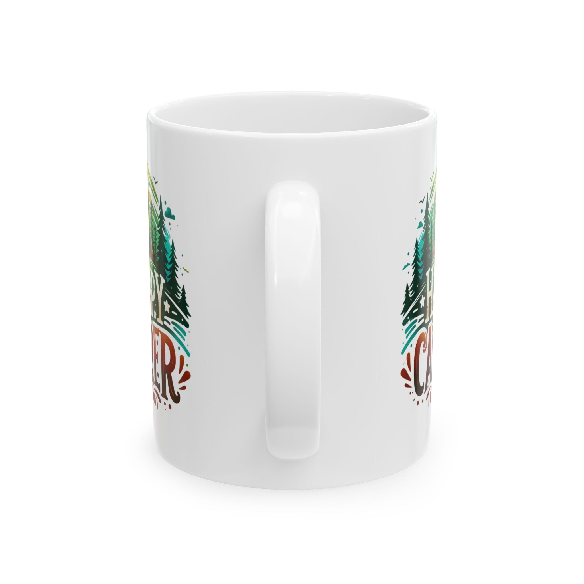 Happy Camper coffee Mug - Perfect for Nature Lovers, Outdoor Enthusiasts, Coffee & Tea Lovers, Gift for Campers, Hiking Decor