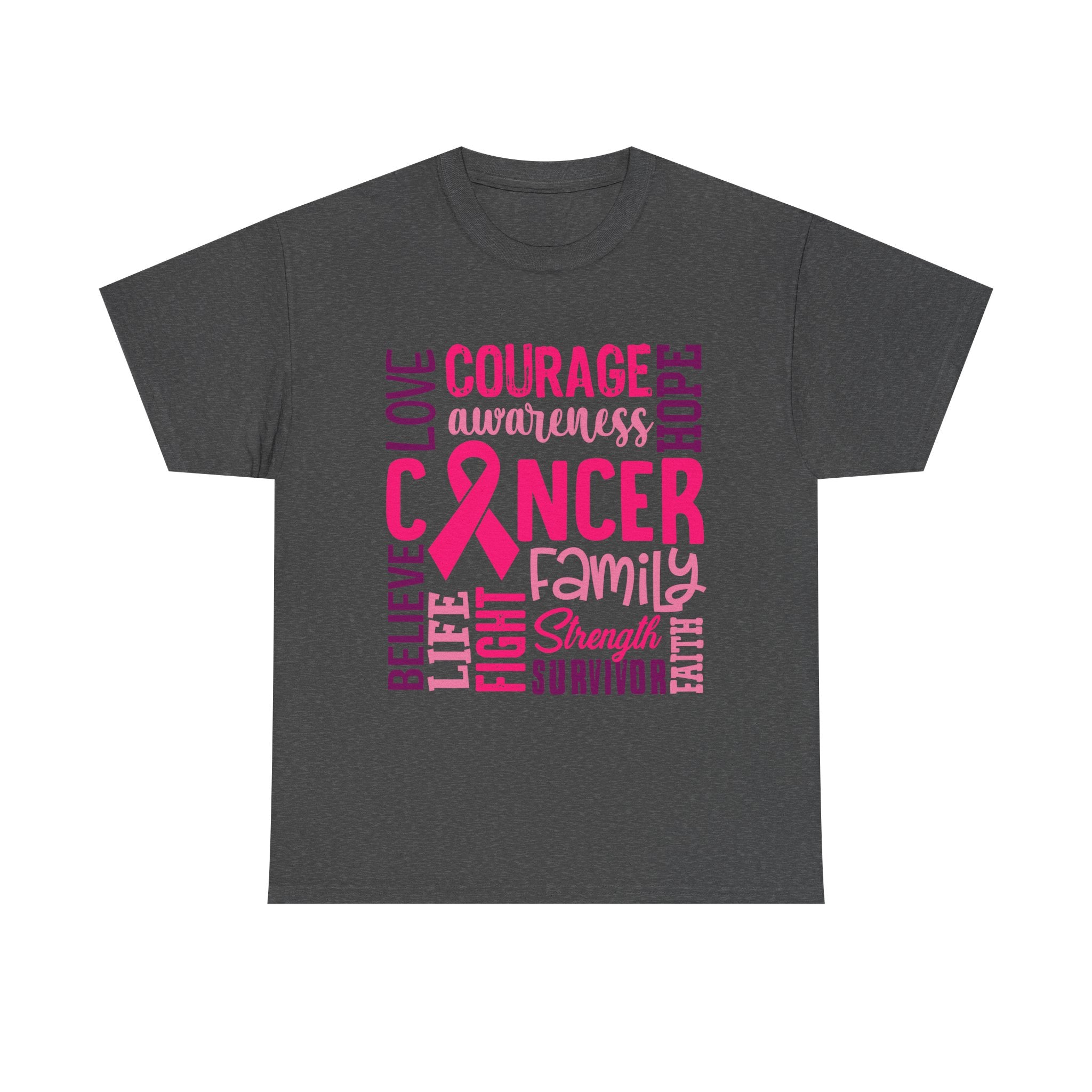 Cancer Awareness Unisex Tee, Support Cancer Fighters, Fight Against Cancer, Gift for Survivors, Hope & Love T-Shirt