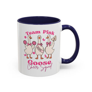 cancer awareness Team Pink Goose Cheer Squad Coffee Mug - Cute Animal Mug for Fun Gifts,   Home Decor/Office Use
