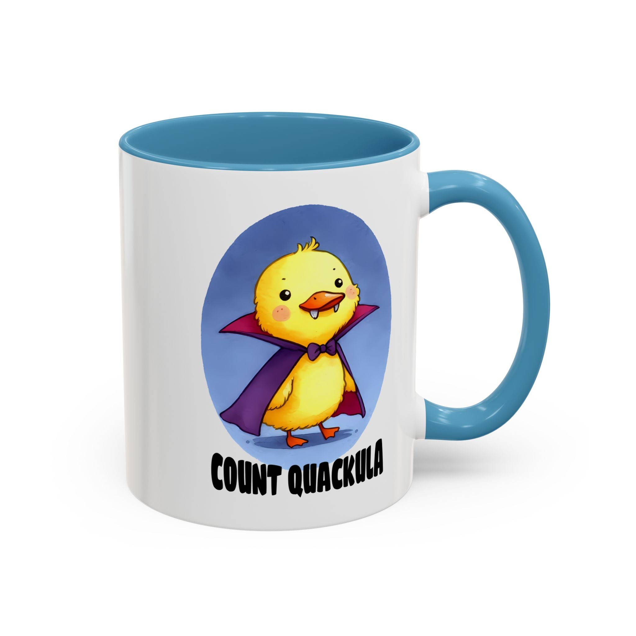 Cute Count Quackula Accent Coffee Mug - Adorable Gift for Coffee Lovers, Halloween Decor, Chick Collectors, Quirky Kitchen