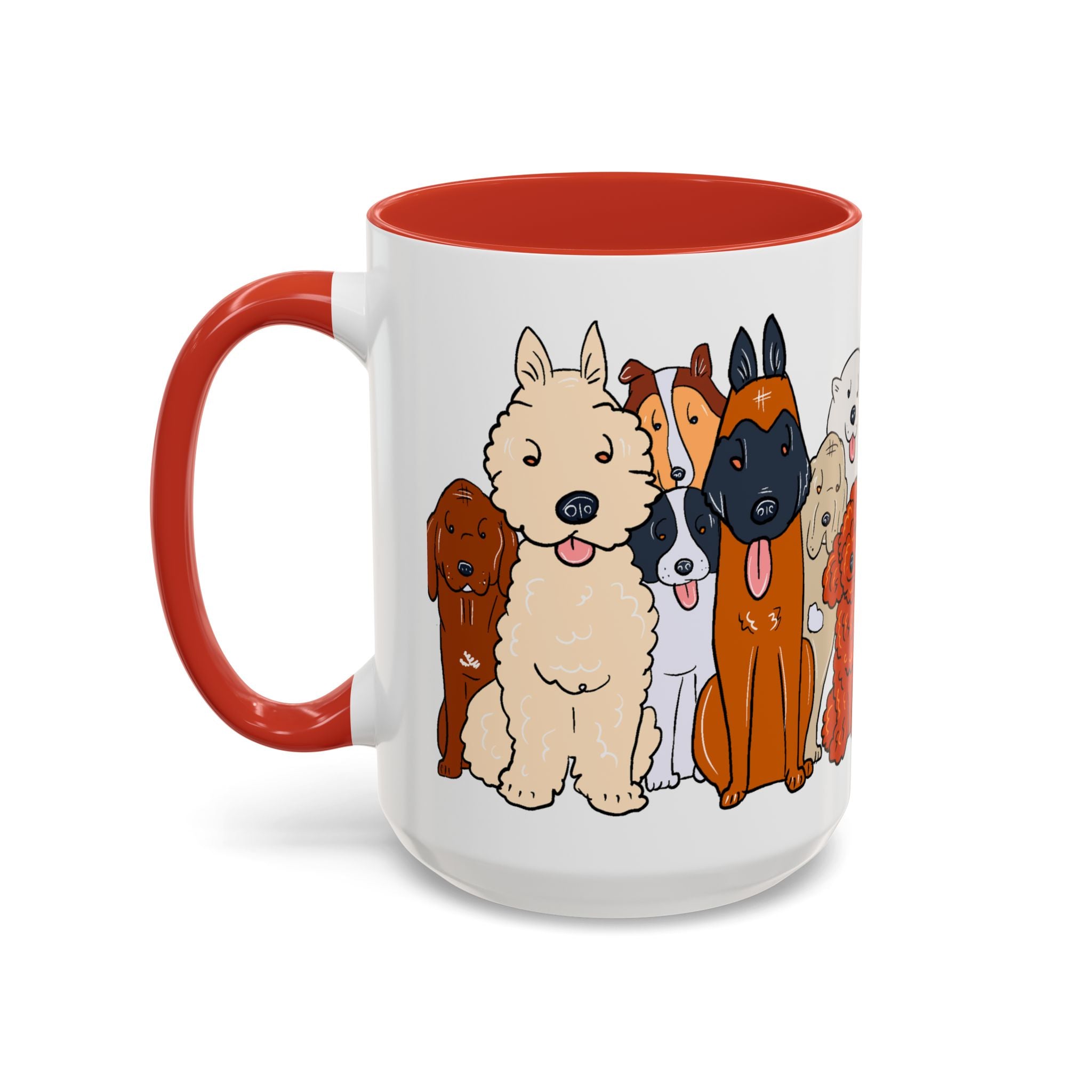 Cute Dog Breed Accent Coffee Mug, Pet Lover Gift, Canine Mug, Gifts for Dog Owners, Puppy Lover Mug
