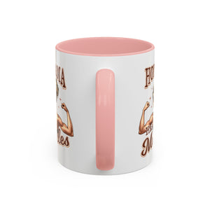 Hot Mama Has Muscles Coffee Mug - Fun & Motivational 11/15oz Accent Mug for Fitness Lovers