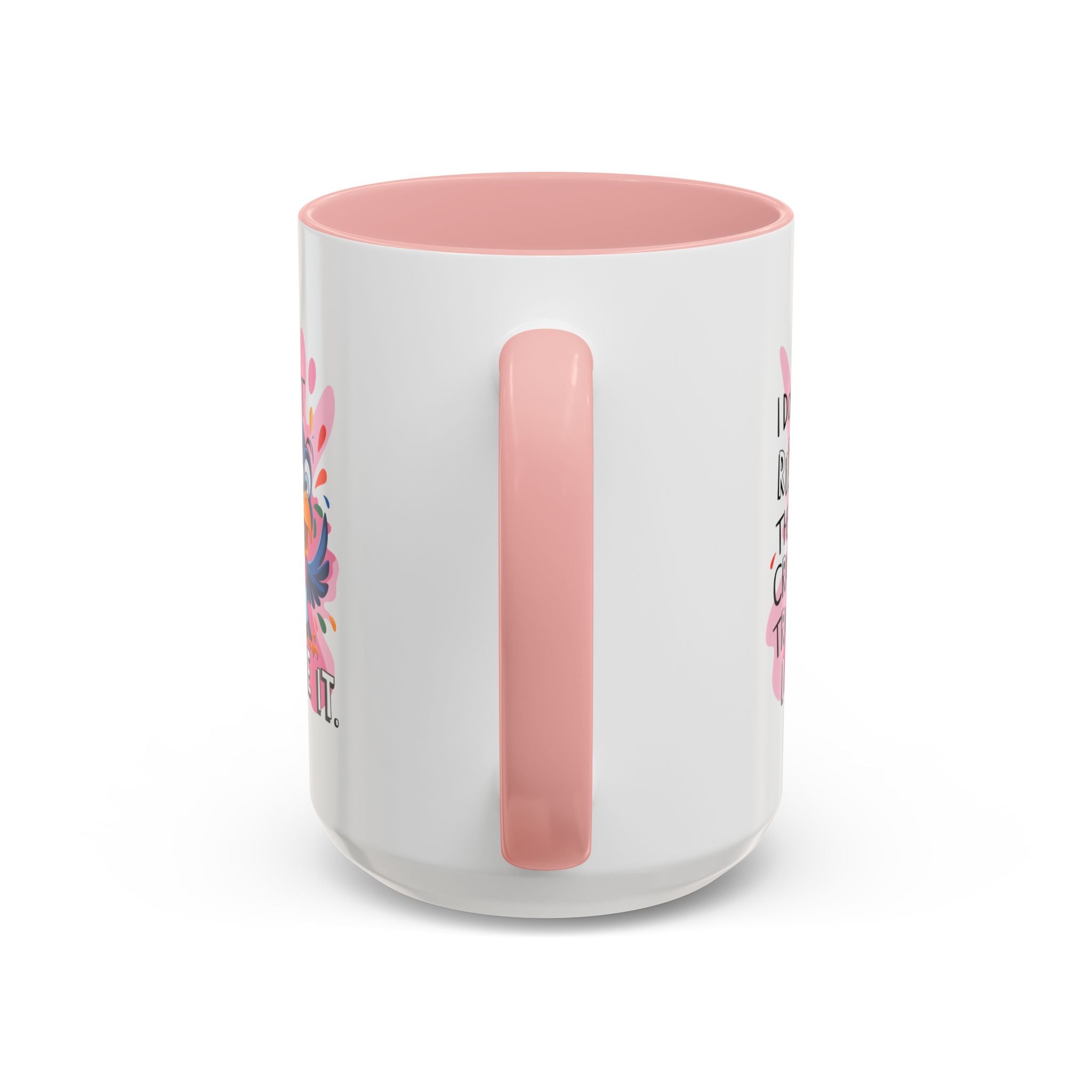 Funny attitude Travel Mug - "I Don't Just Ride the Crazy Train, I Drive It" - Colorful Bird Design