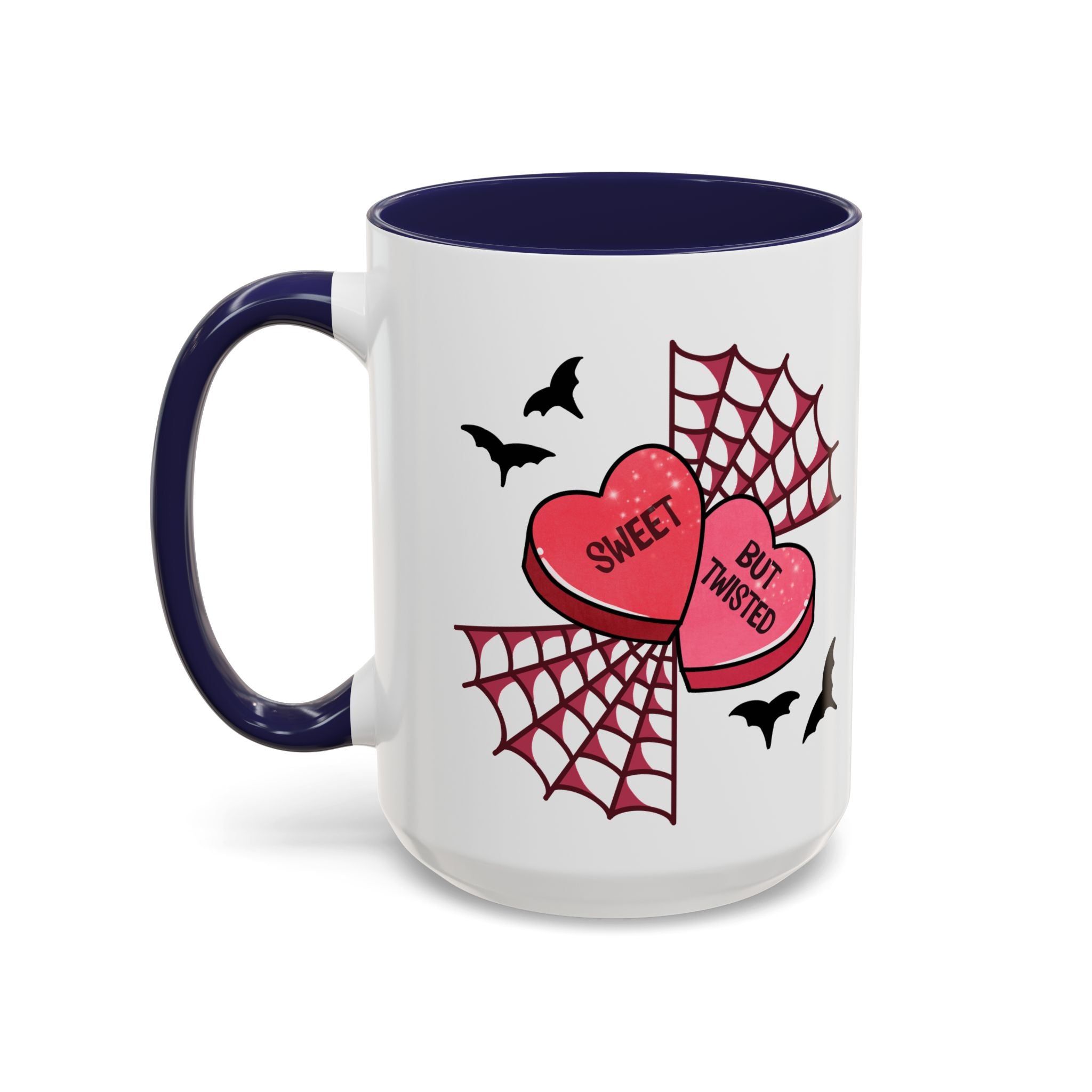 Sweet But Twisted Coffee Mug — Halloween Candy Heart Accent Mug