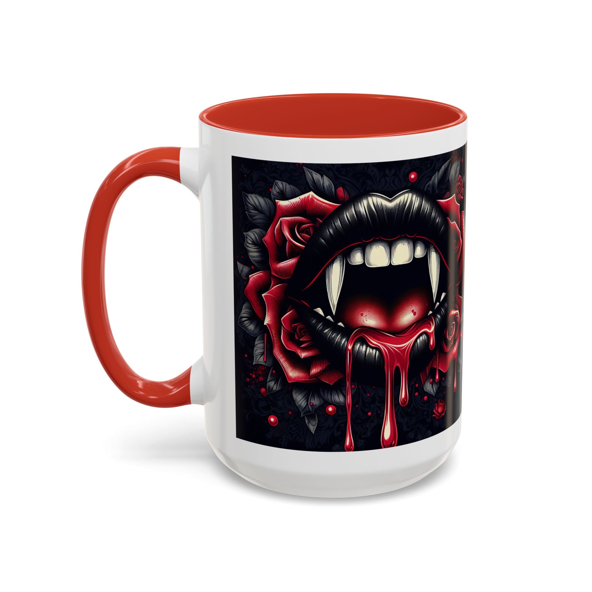 Gothic Vampire Rose Coffee Mug | Perfect for Halloween, Unique Gift, Dark Aesthetic, Gothic Decor, Horror Collectible