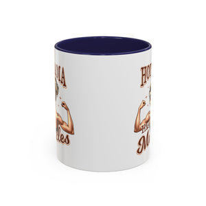 Hot Mama Has Muscles Coffee Mug - Fun & Motivational 11/15oz Accent Mug for Fitness Lovers