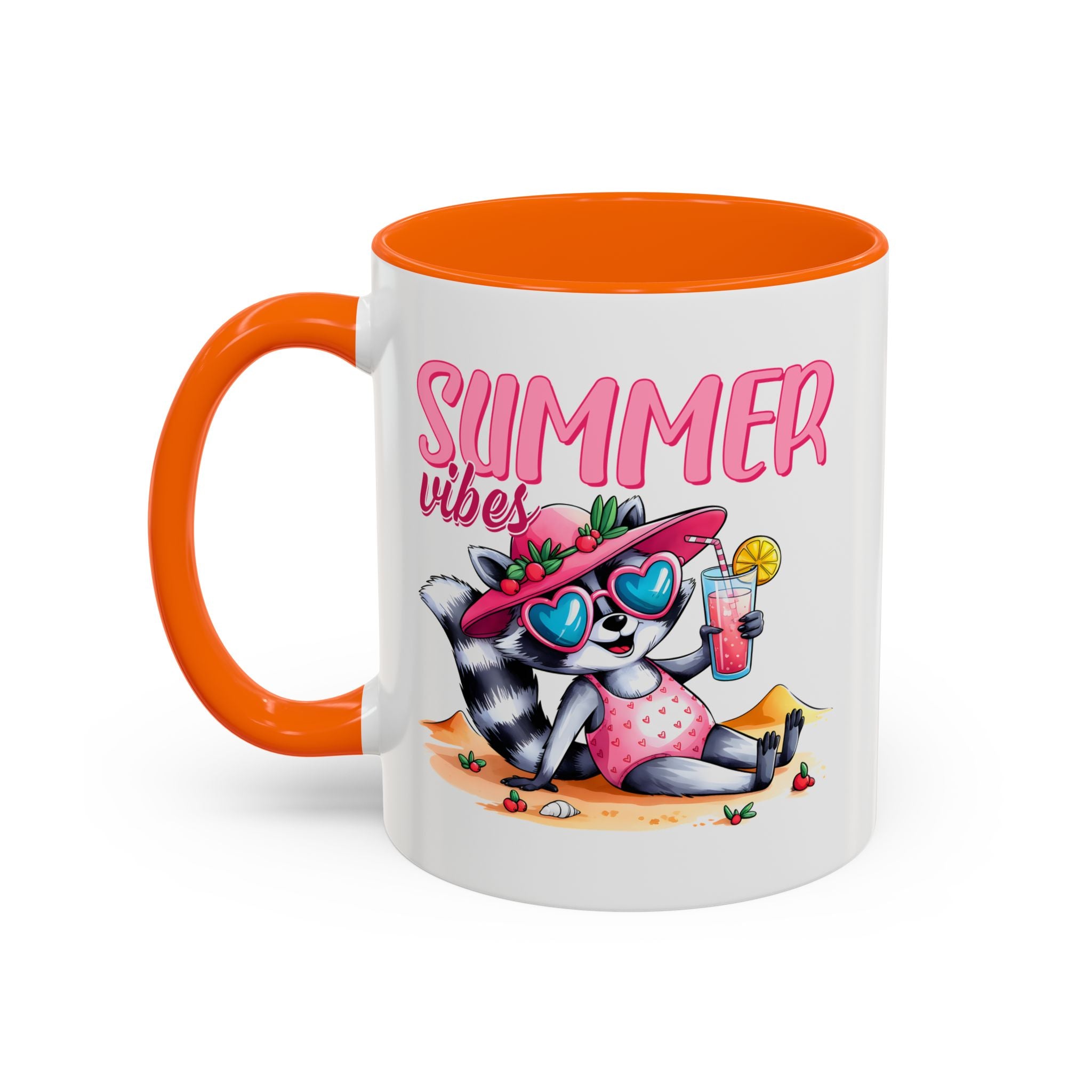 Summer Vibes Accent Coffee Mug - Fun & Colorful Design for Relaxing Moments