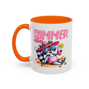 Summer Vibes Accent Coffee Mug - Fun & Colorful Design for Relaxing Moments