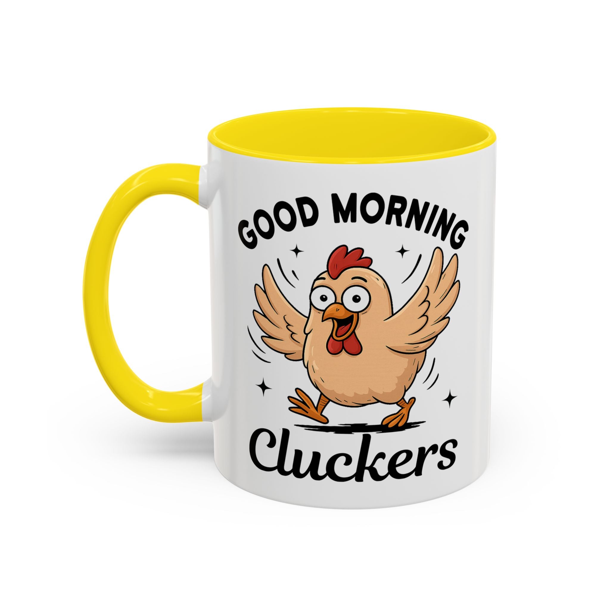 Good Morning Cluckers Coffee Mug — Funny Chicken Farmhouse Ceramic Mug (11/15oz) sarcasm