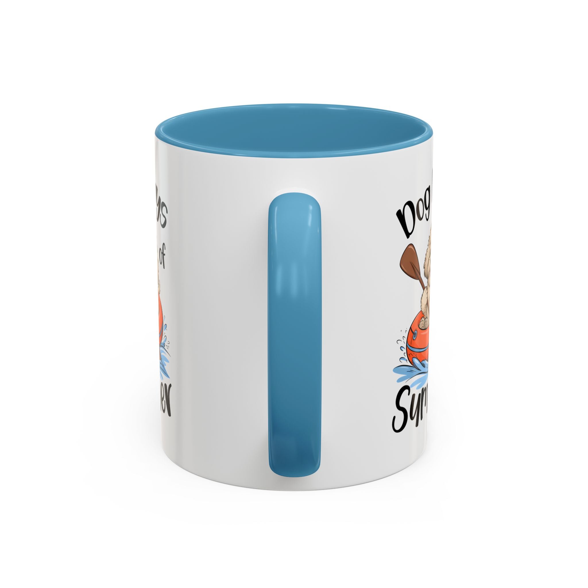 Dog Days of Summer Coffee Mug, Cute Dog Mug, Pet Lover Gift, Summer Vibes, Beach Decor, Fun Pet Cup, Canoeing Dog Design