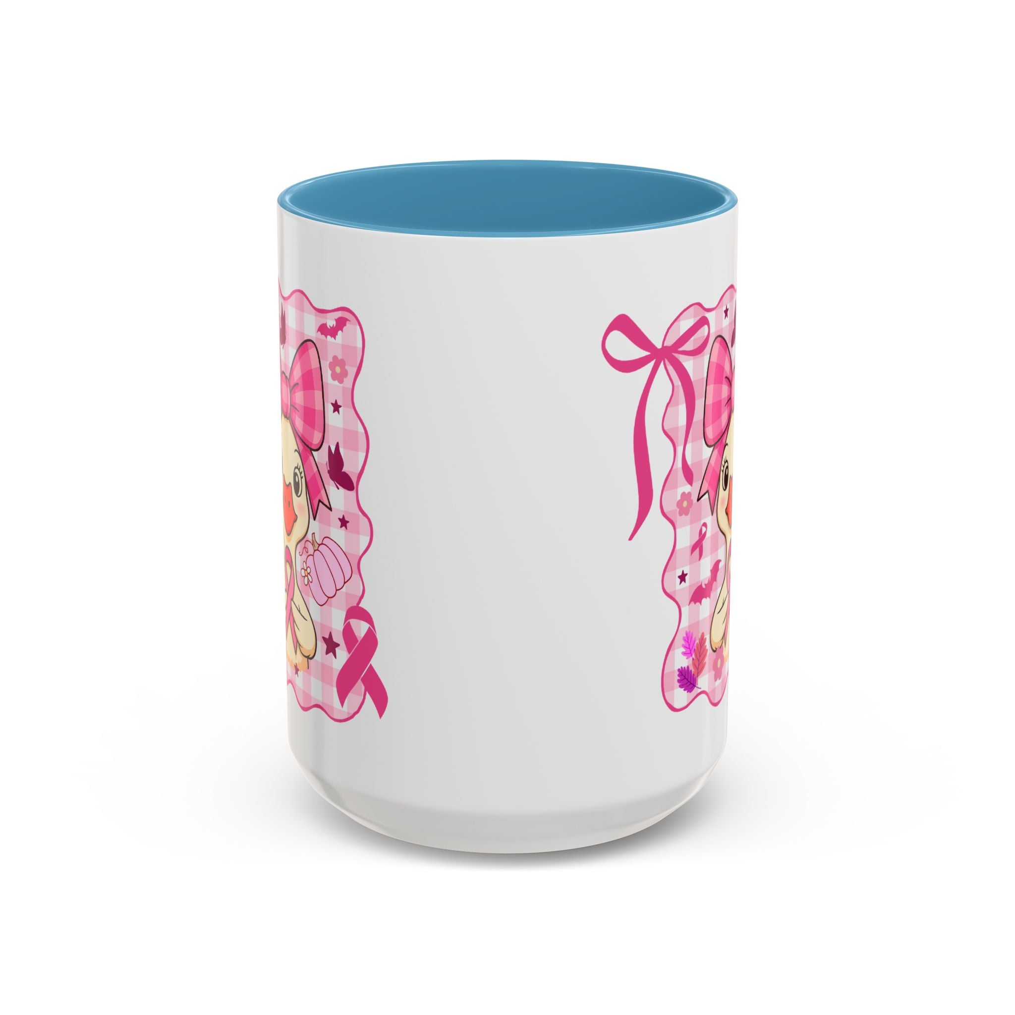 Pink Ribbon Duck Coffee Mug for Breast Cancer Awareness, Cute Gift for Her, Supportive Breast Cancer Mug, Unique Coffee Cup, Holiday Present