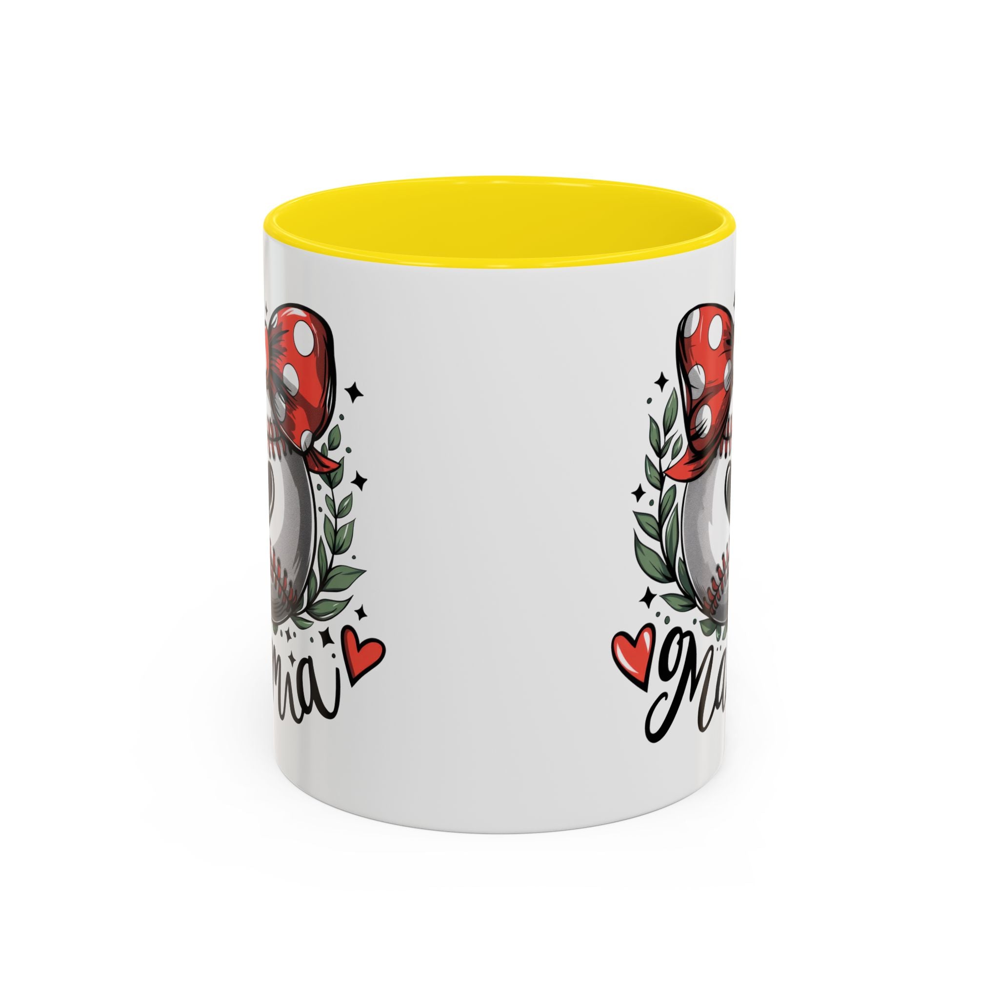 Mama's Accent Coffee Mug | Baseball & Heart Design | Gift for Mom, Mother's Day, Birthday, Coffee Lovers, Baseball Fans