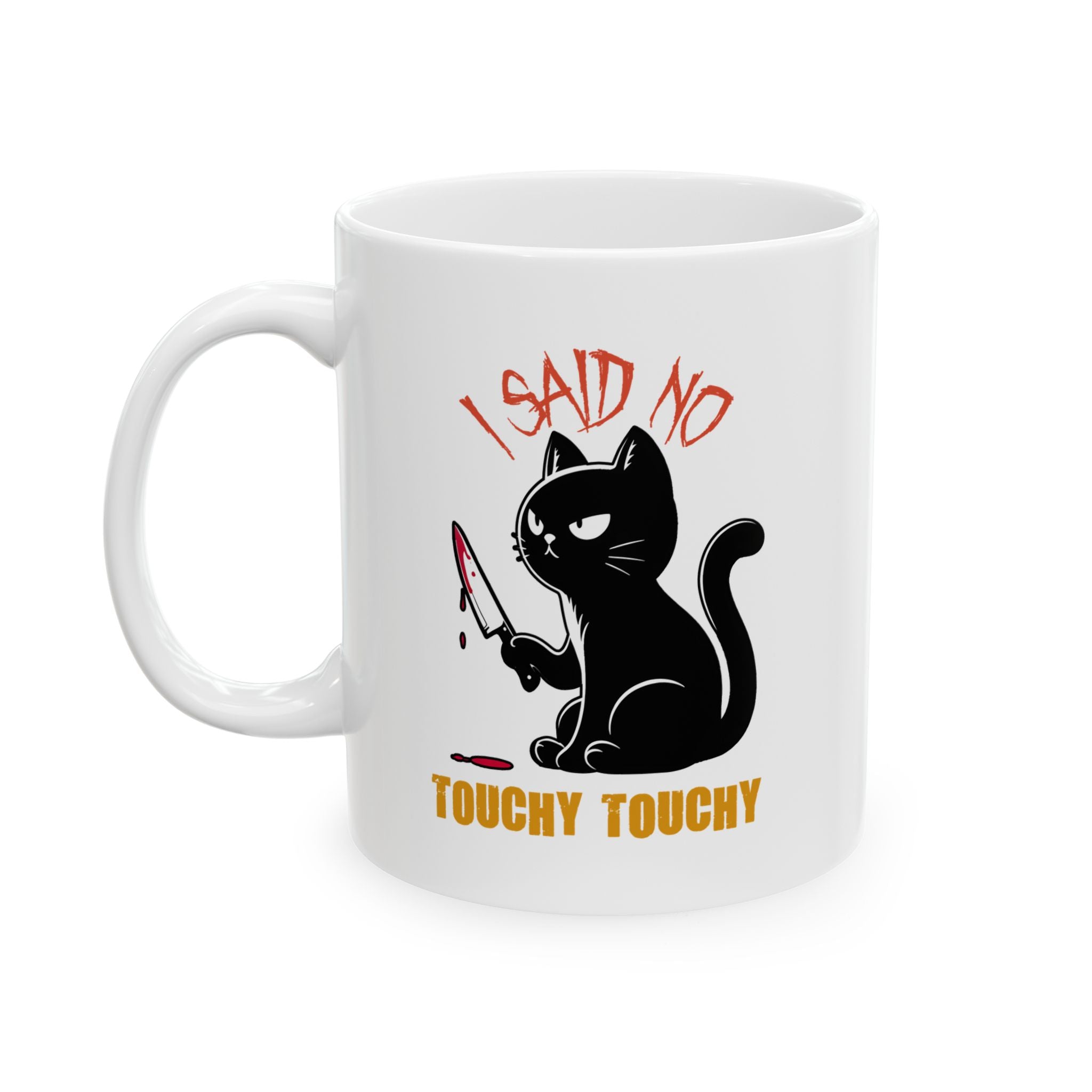 Funny Cat coffee Mug - halloween attitude Cat Lovers, Birthday Present, Coffee Lovers, Home Office Decor, Animal Lover Gift