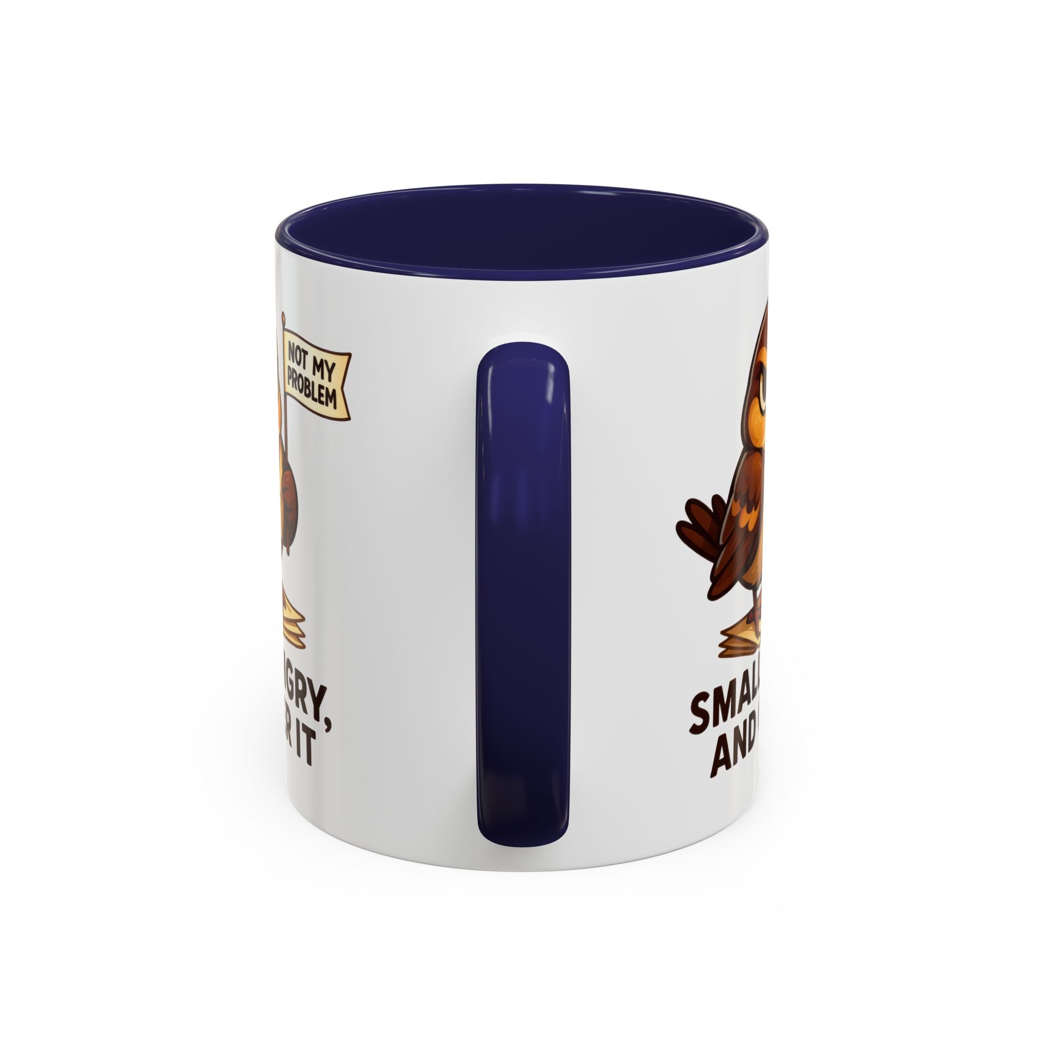 Funny Owl Coffee Mug, not my problem  Small Angry Owl Cup, Coffee Lover Present, Quirky Office