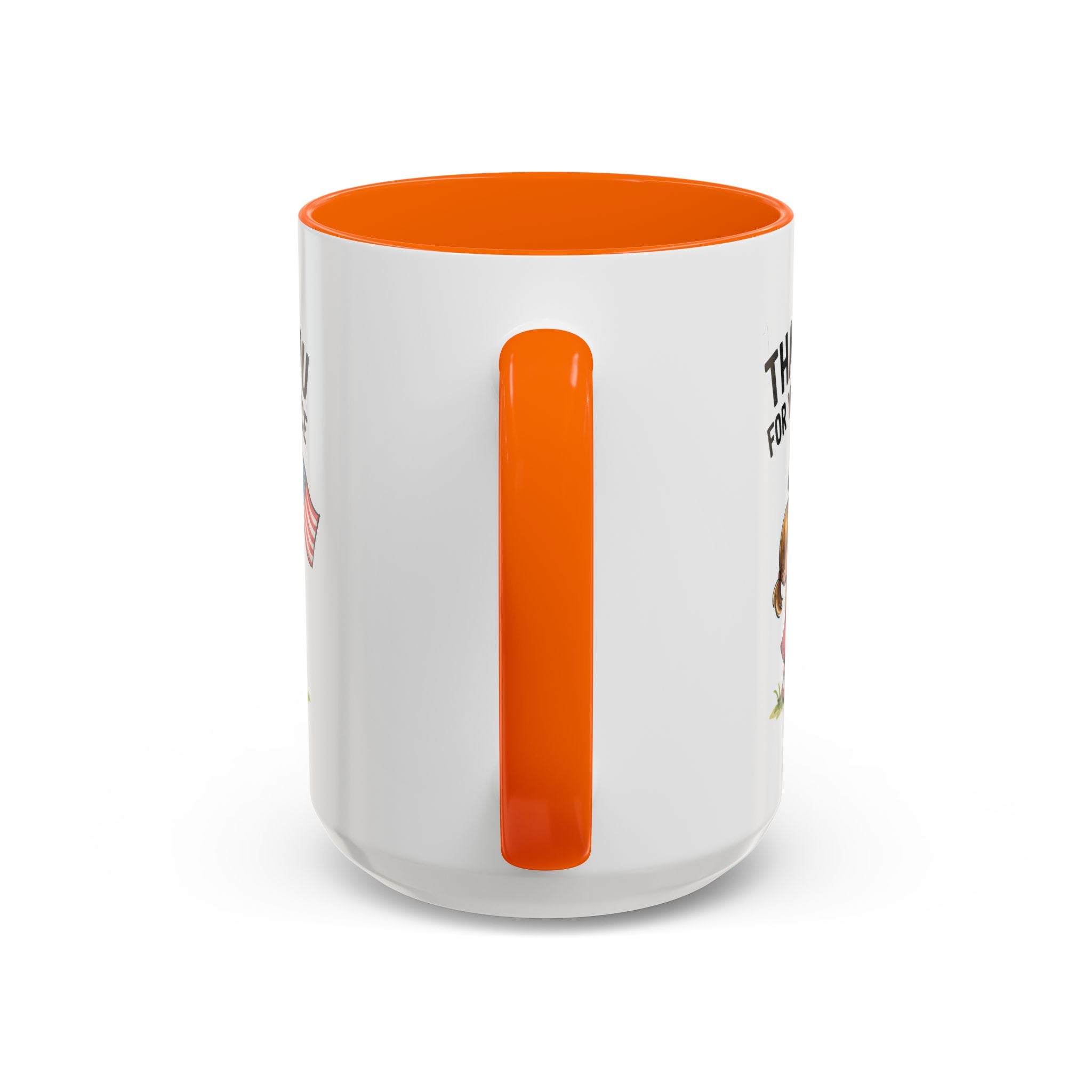 Thank You for Your Service Coffee Mug - 11oz & 15oz Accent Mugs for Veterans Appreciation