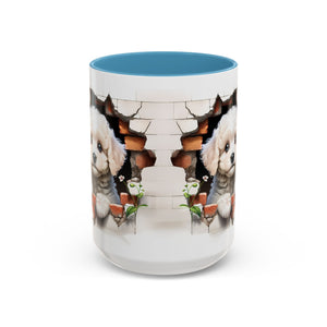 Cute Puppy Accent Coffee Mug - Adorable Dog Lover Gift, Pet-Themed Mug, Home Decor, Ideal for Gifts, Animal Enthusiast