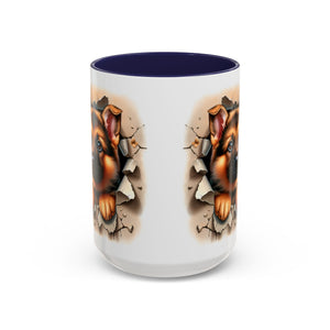 German Shepherd Accent Coffee Mug | Dog Lover Gift, Tasty Hot Beverage Cup, Pet Themed Kitchenware, Animal Adoption Cup, Unique Pet Gift
