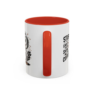 Quirky Coffee Mug with Owl Design | Gift for Coffee Lovers, Unique Office Mug, Fun Morning Coffee Cup, Bird-Themed Mug, Early Bird Gift