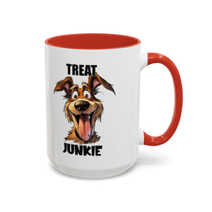 Funny Dog Lover Coffee Mug - Treat Junkie, Pet Gift, Animal Lover Cup, Dog Mom, Unique Mug for Dog Owners