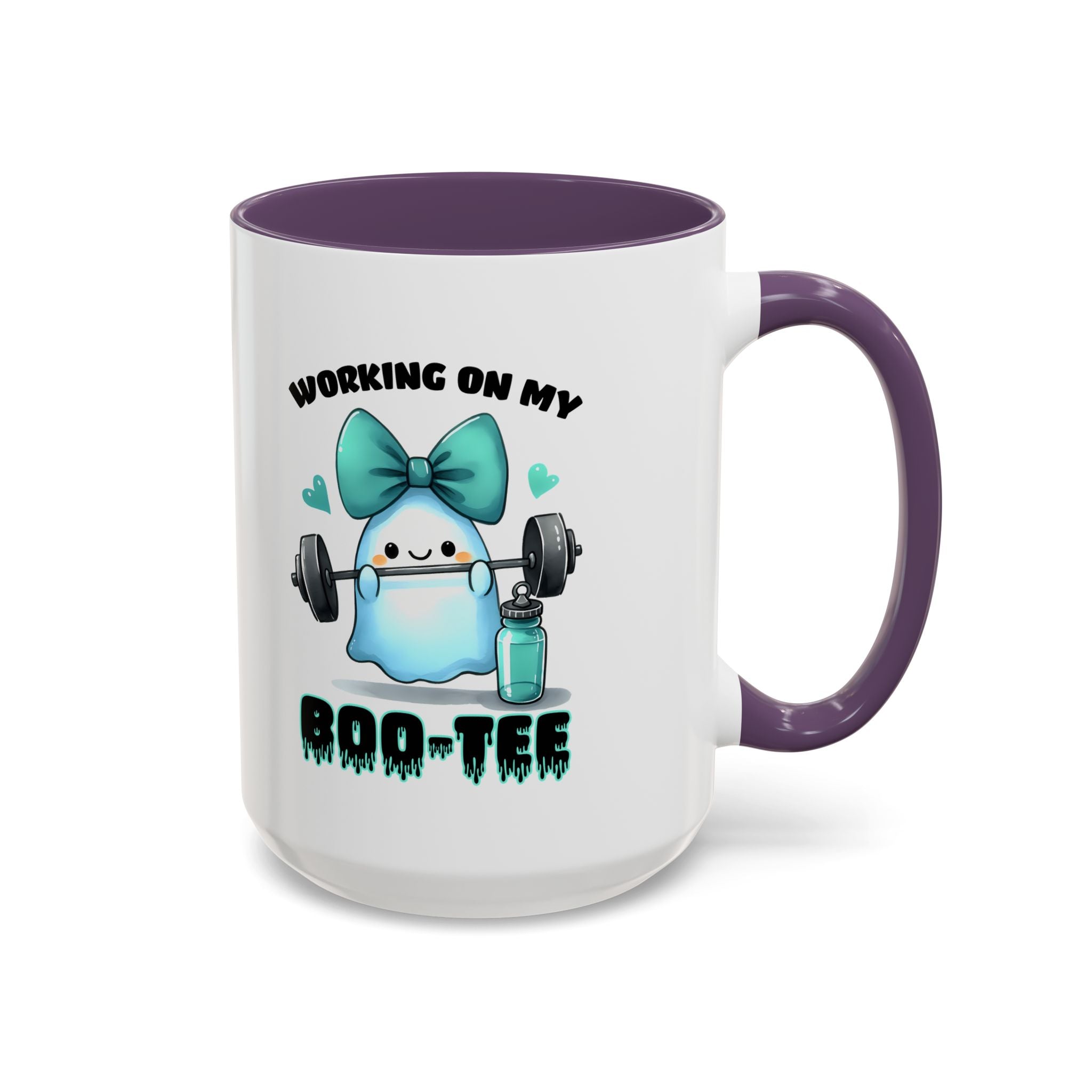 Fitness Motivation Coffee Mug, Workout Gift, Gym Decor, Boo-Tee Lover's Cup, Cute Ghost Mug