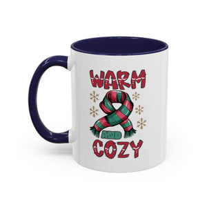 Warm & Cozy Holiday Accent Coffee Mug - Perfect for Winter Mornings, Christmas Gifts, Hot Beverage Lovers, Seasonal Decor, Cozy Vibes