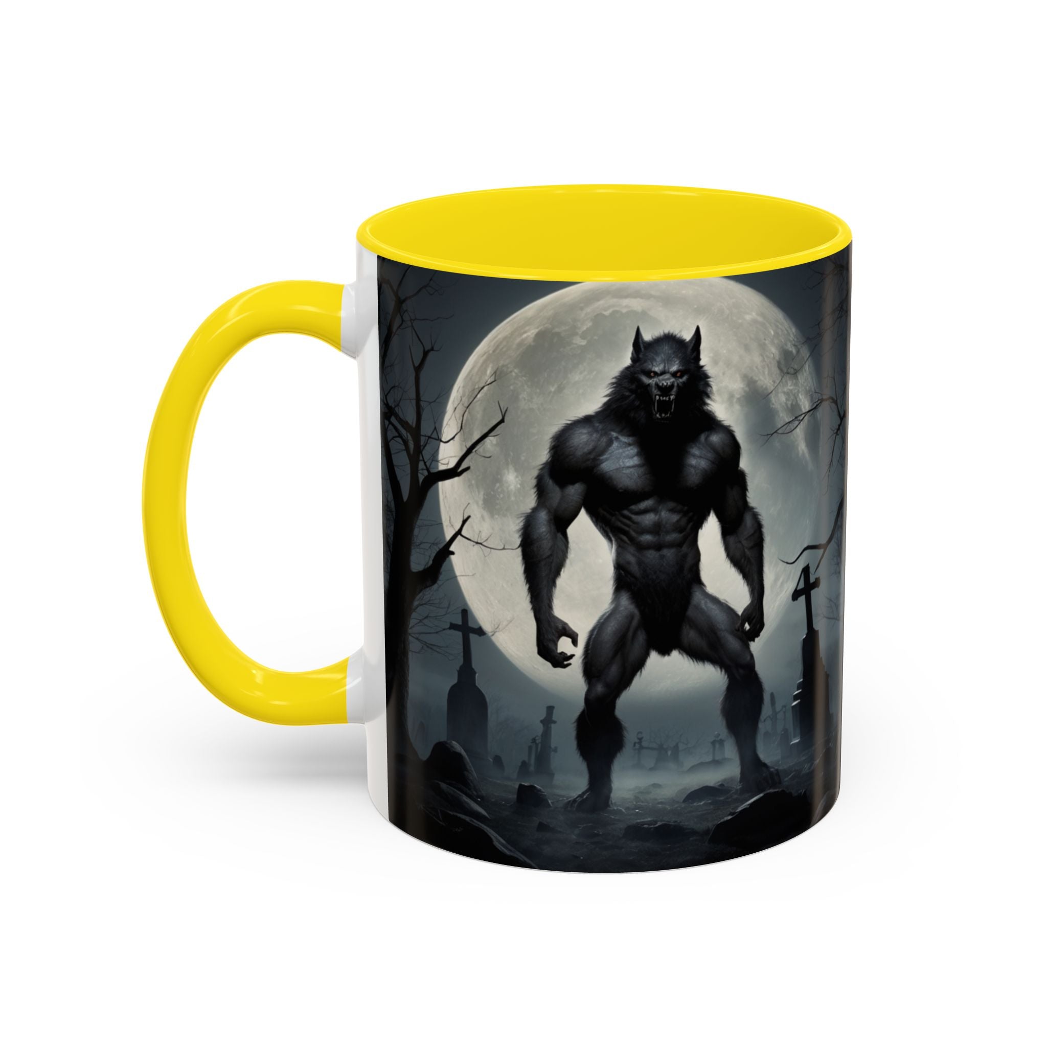 Werewolf Moon Coffee Mug — Gothic Graveyard Accent Mug (11/15oz) fantasy