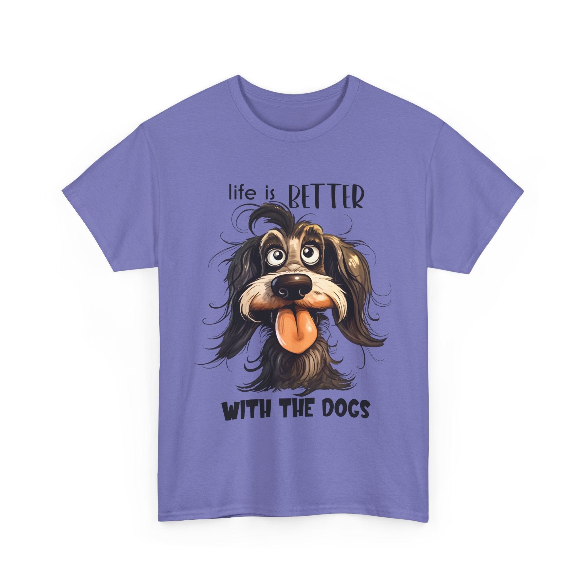 Life is Better with the Dogs Unisex Tee, Funny Dog Lover T-Shirt, Pet Gift, Dog Mom Shirt, Animal Lover Apparel