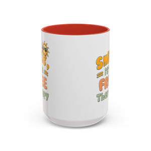 Smile It's Free Therapy Coffee Mug - Fun & Cheerful Accent Mugs for Brightening Your Day