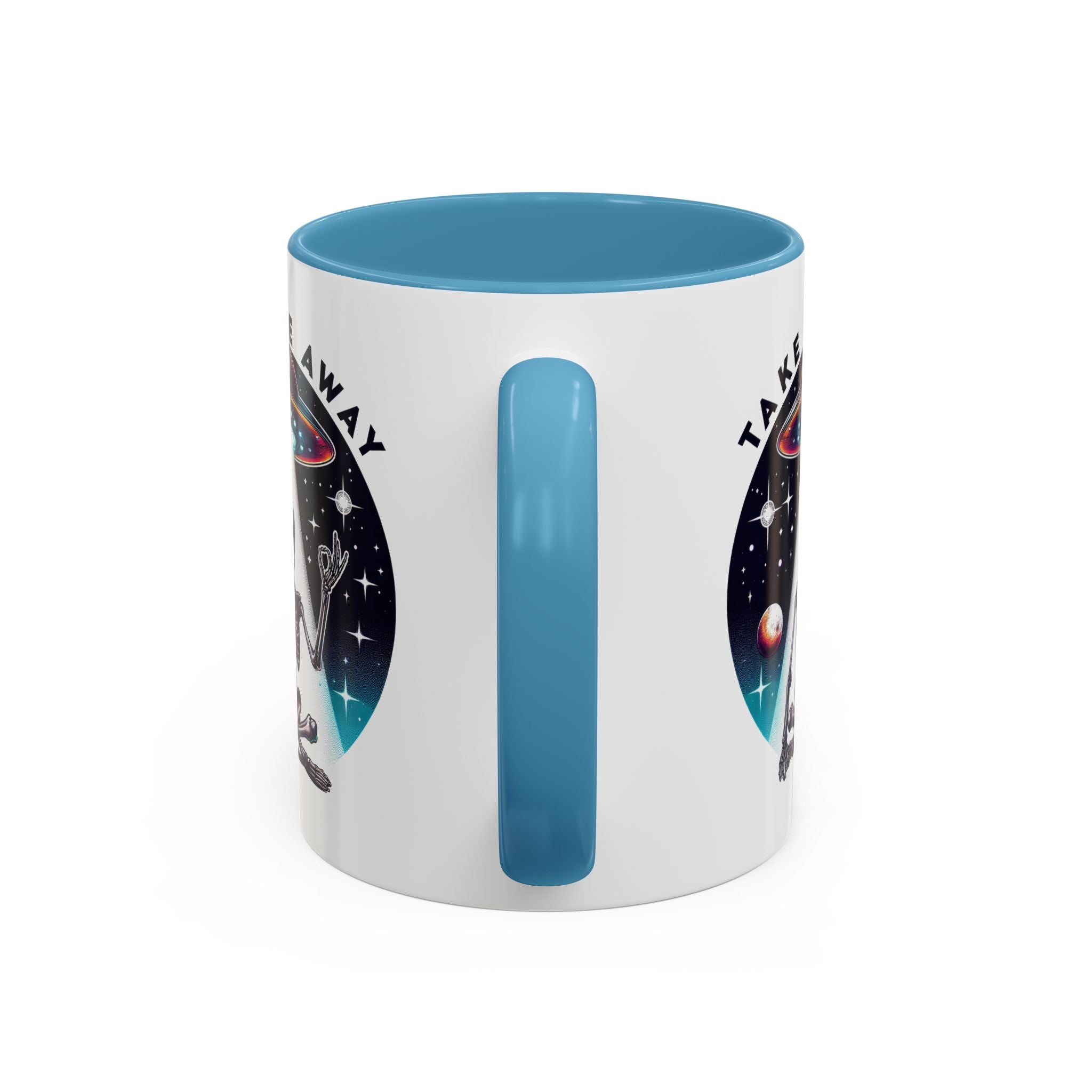 Galactic Skeleton Coffee Mug, Take Me Away Mug, Space-Themed Mug, Unique Gift for alien Lovers, Sci-Fi Cafe Mug