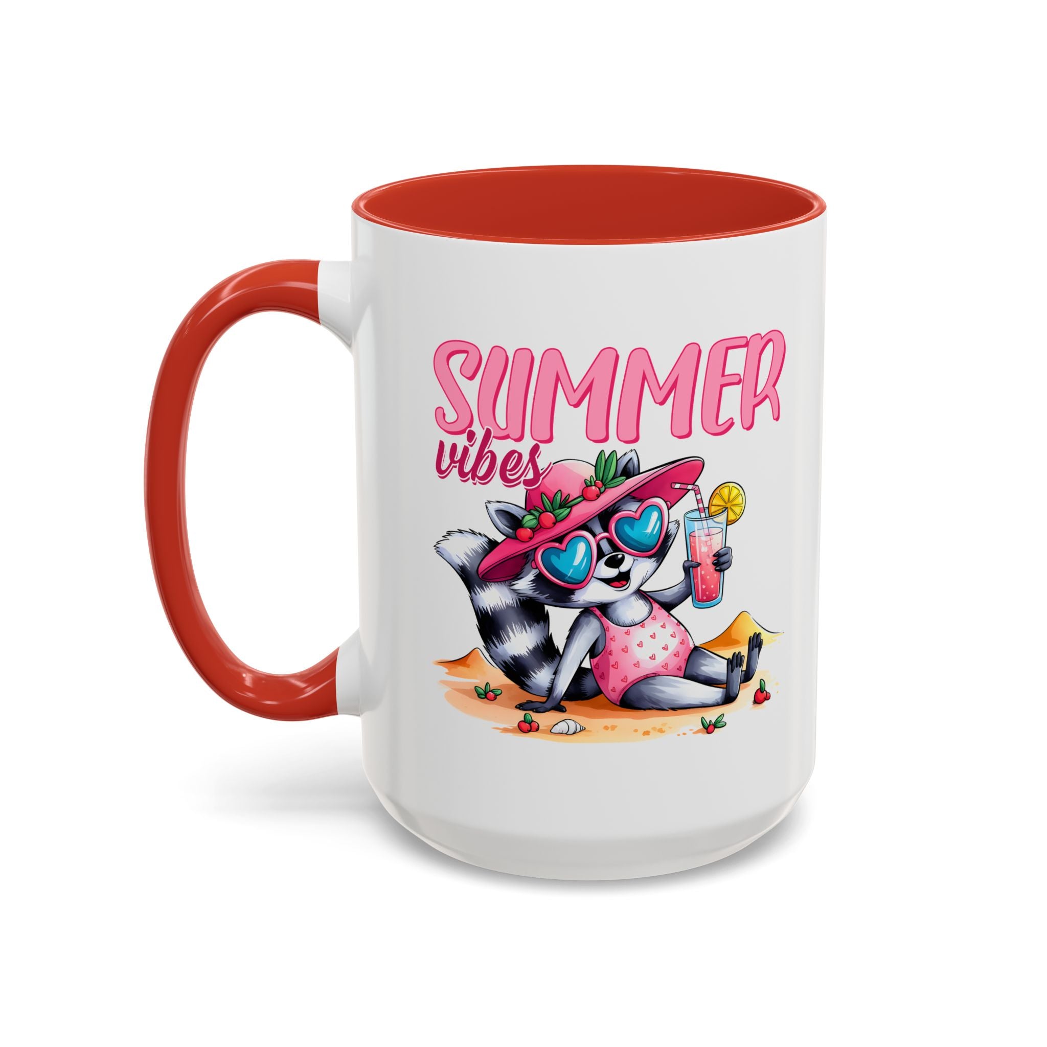 Summer Vibes Accent Coffee Mug - Fun & Colorful Design for Relaxing Moments