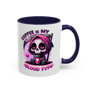 my blood type is coffee Accent Coffee Mug (11, 15oz) by abc school fundraiser