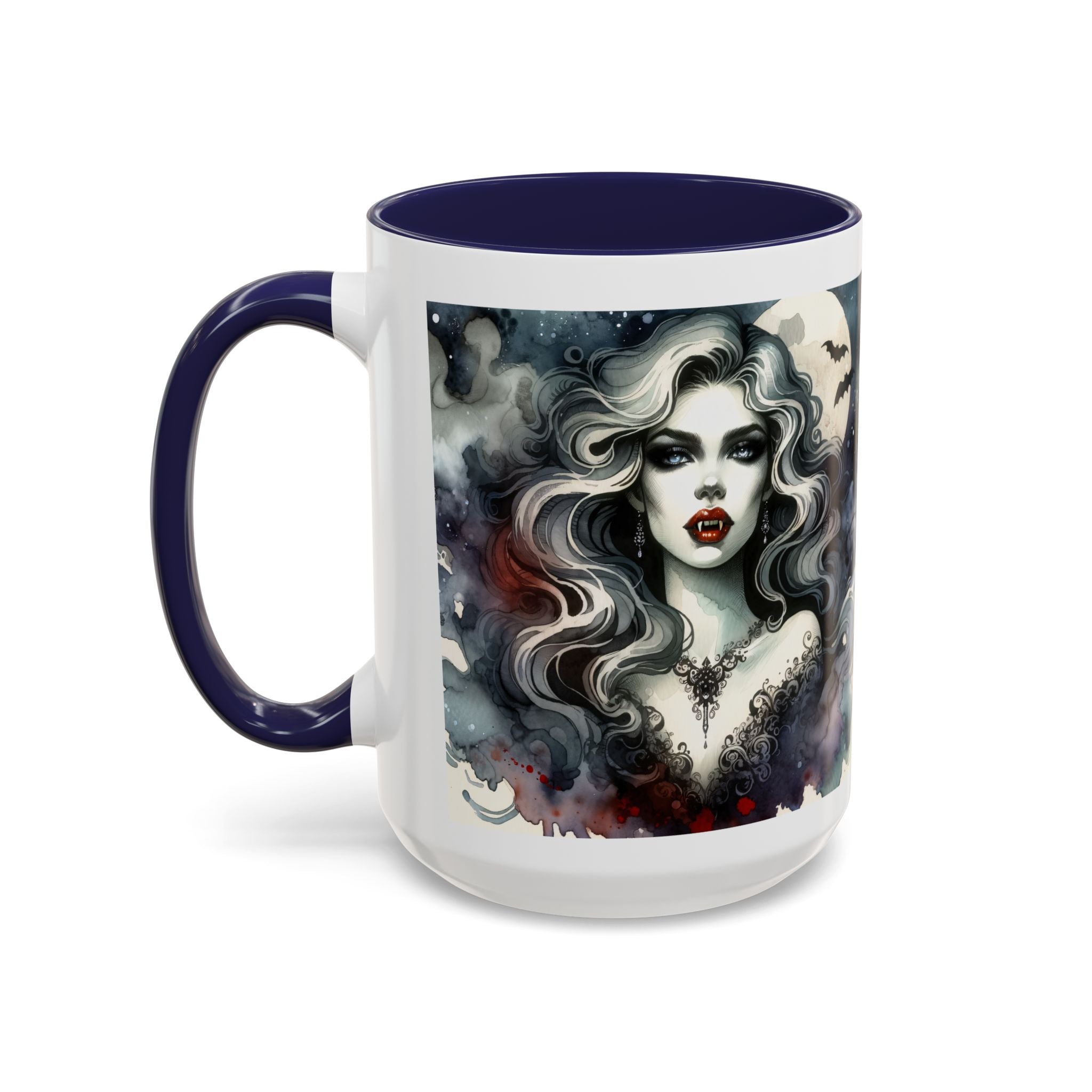 Gothic vampire Elegance Coffee Mug,  Halloween Decor, Dark Art Mug, Spooky Homeware