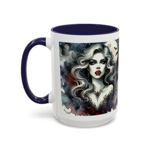 Gothic vampire Elegance Coffee Mug,  Halloween Decor, Dark Art Mug, Spooky Homeware