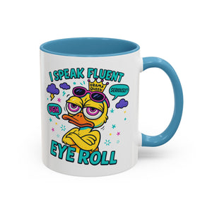 attitude Sassy Eye Roll Coffee Mug,  for Coffee Lovers, Gift for Friends, Quirky Tea Mug, Humor  Cute Kitchen Decor