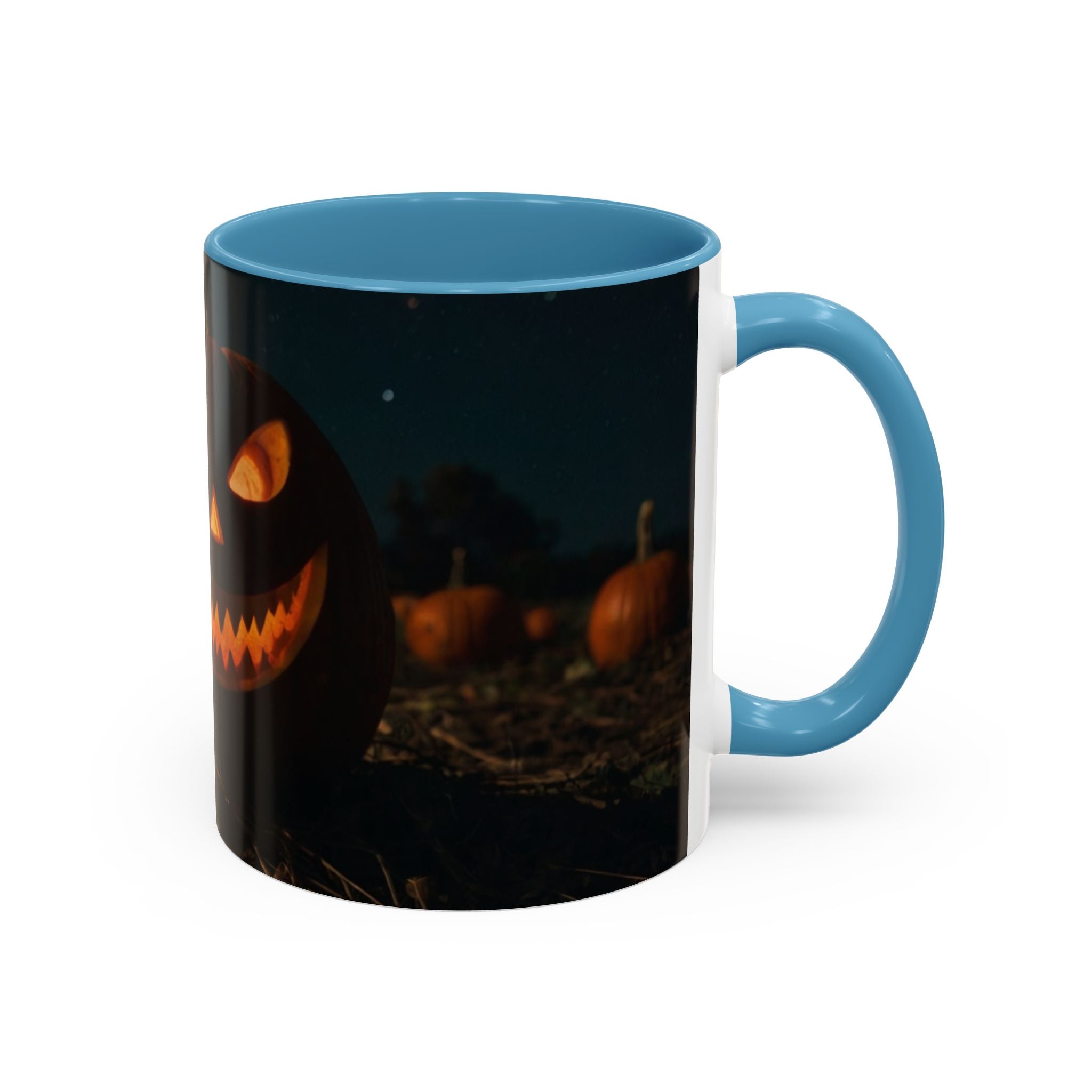 Halloween Pumpkin Accent Coffee Mug - Spooky Design for Fall Celebrations horror full moon