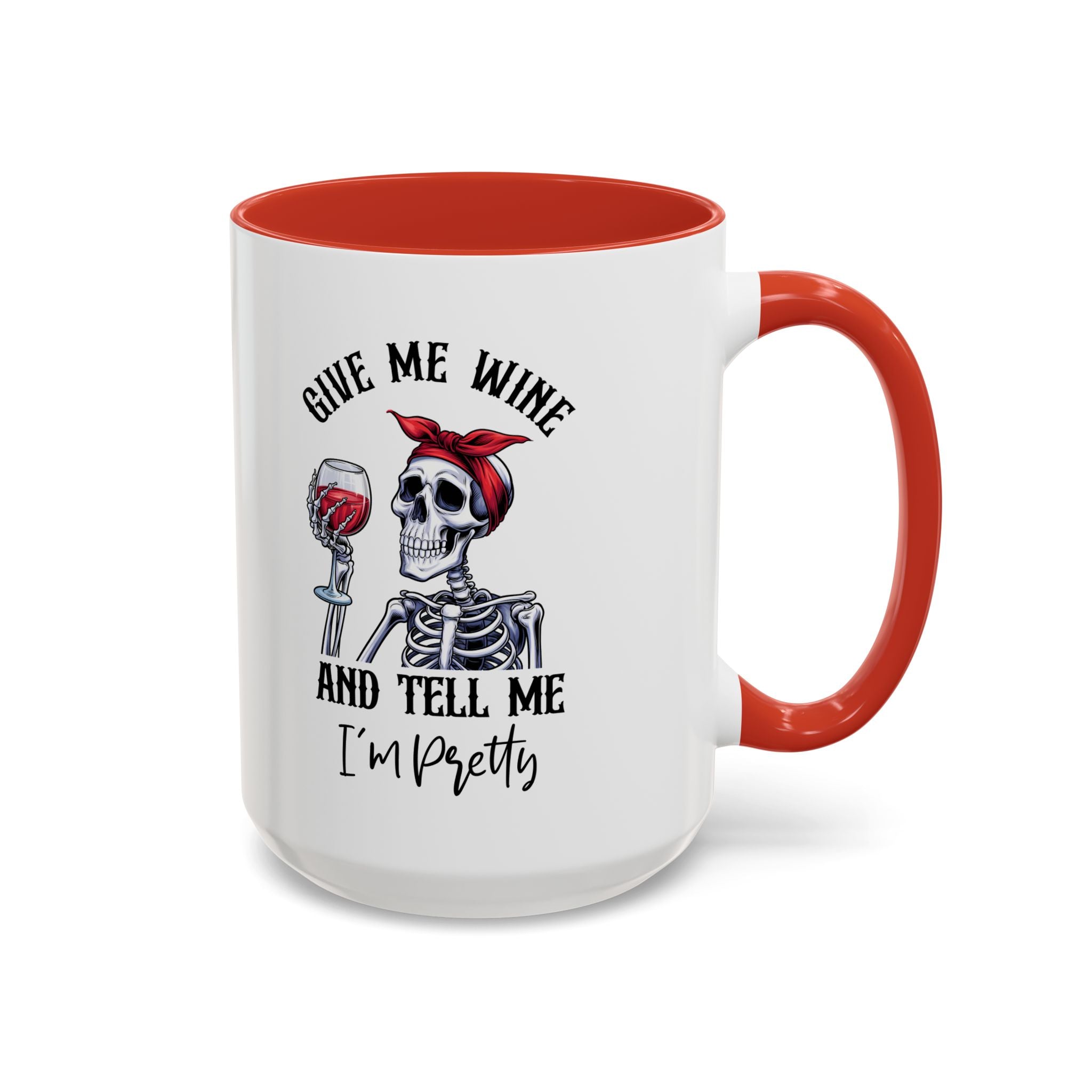 Skeleton Wine Coffee Mug, Funny Gift for Wine Lovers, Halloween Decor, Office Coffee Cup, Unique Skeleton Mug