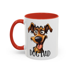 Dog Dad Accent Coffee Mug - Fun Gift for Dog Lovers, Pet Fathers, Father's Day, Birthday, Coffee Lovers