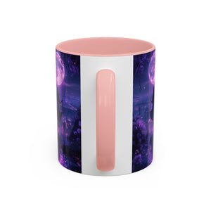 anime Dreamy Moonlit Swing Accent Coffee Mug, Artistic Mug, Celestial Coffee Cup, Fantasy Beverage Holder, Gift for Dreamers