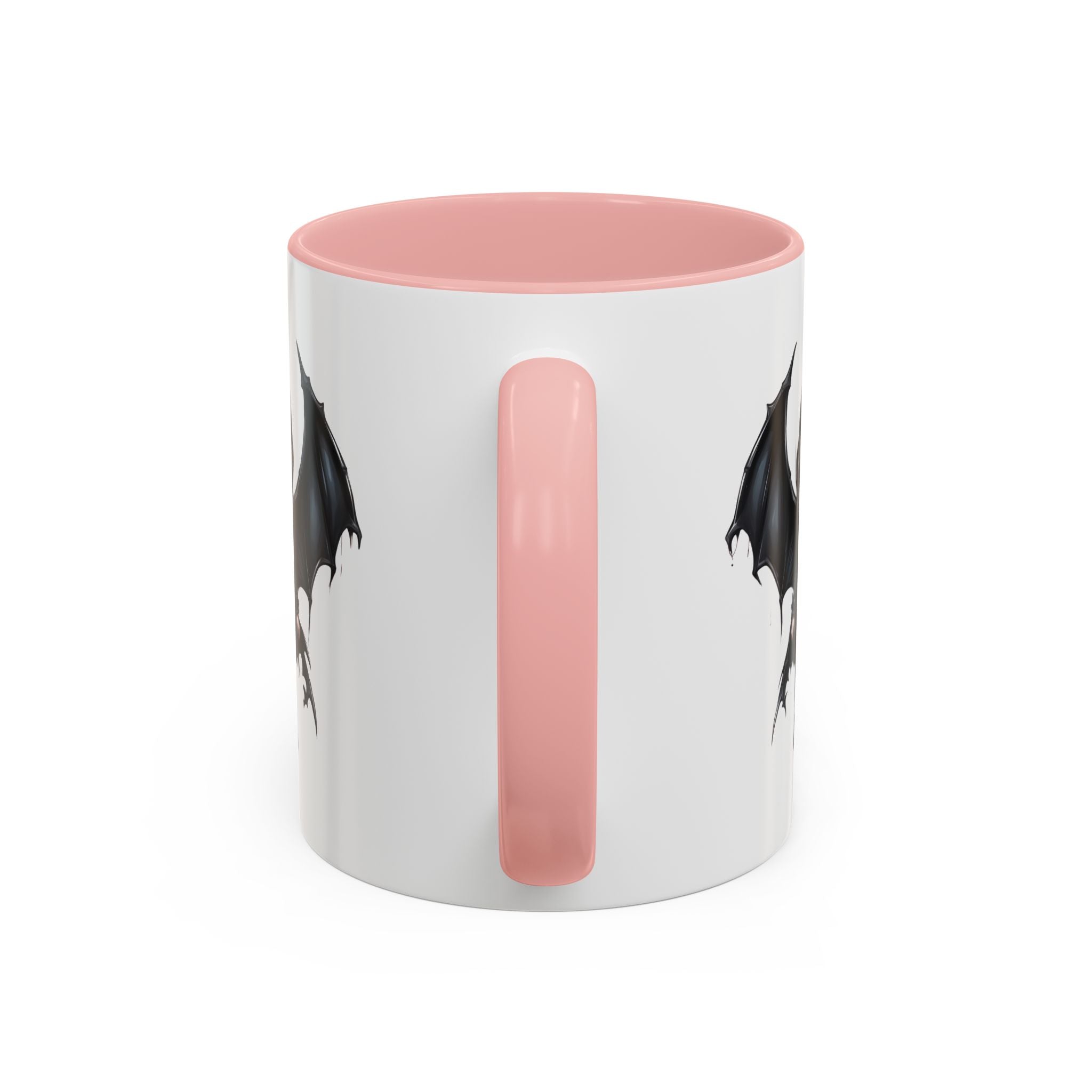 Gothic vampire girl with bat wings horror art Accent Coffee Mug (11, 15oz) vamp18