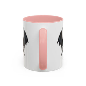 Gothic vampire girl with bat wings horror art Accent Coffee Mug (11, 15oz) vamp18