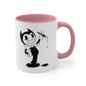 cartoon ink pen Accent Coffee Mug, 11oz