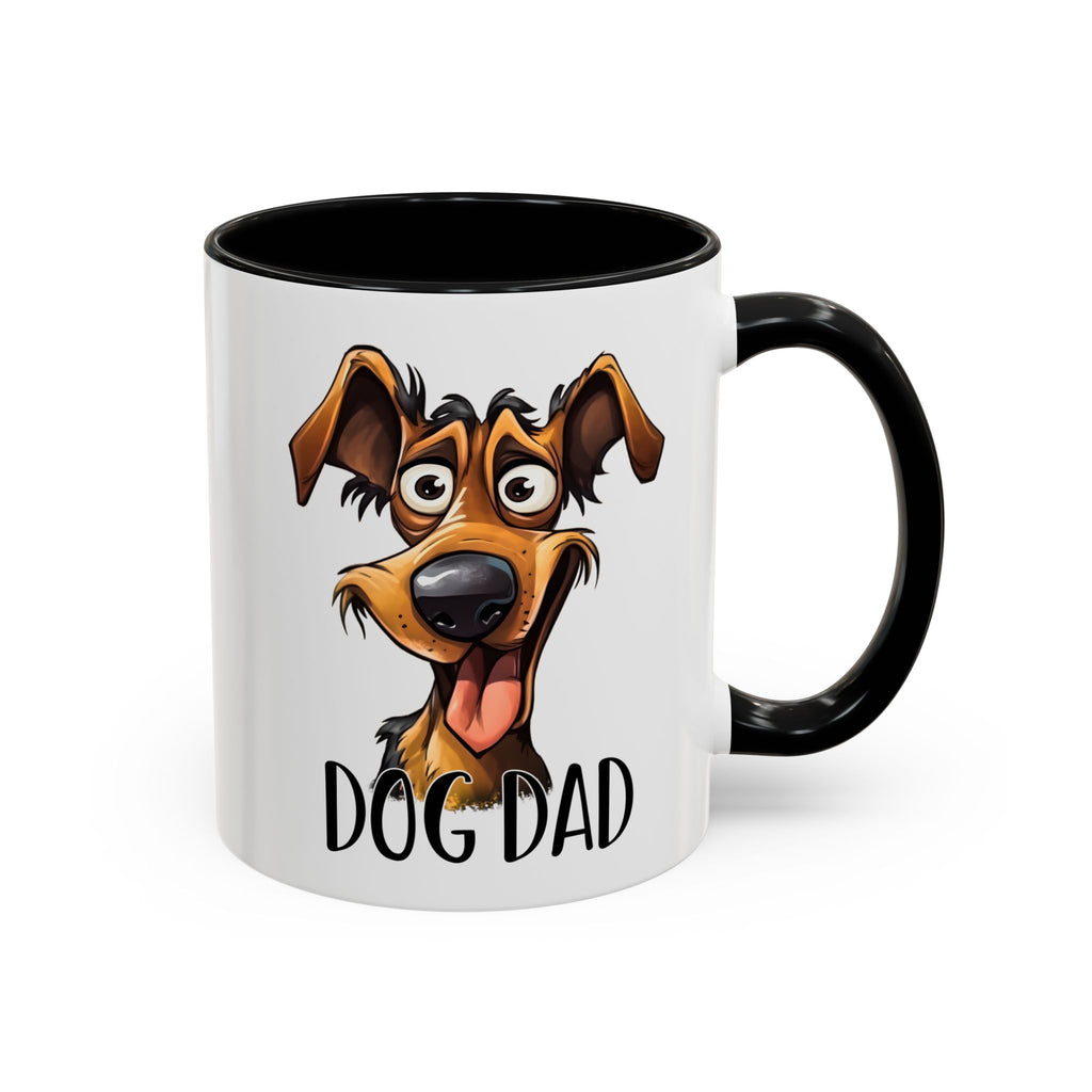 Dog Dad Accent Coffee Mug - Fun Gift for Dog Lovers, Pet Fathers, Father's Day, Birthday, Coffee Lovers