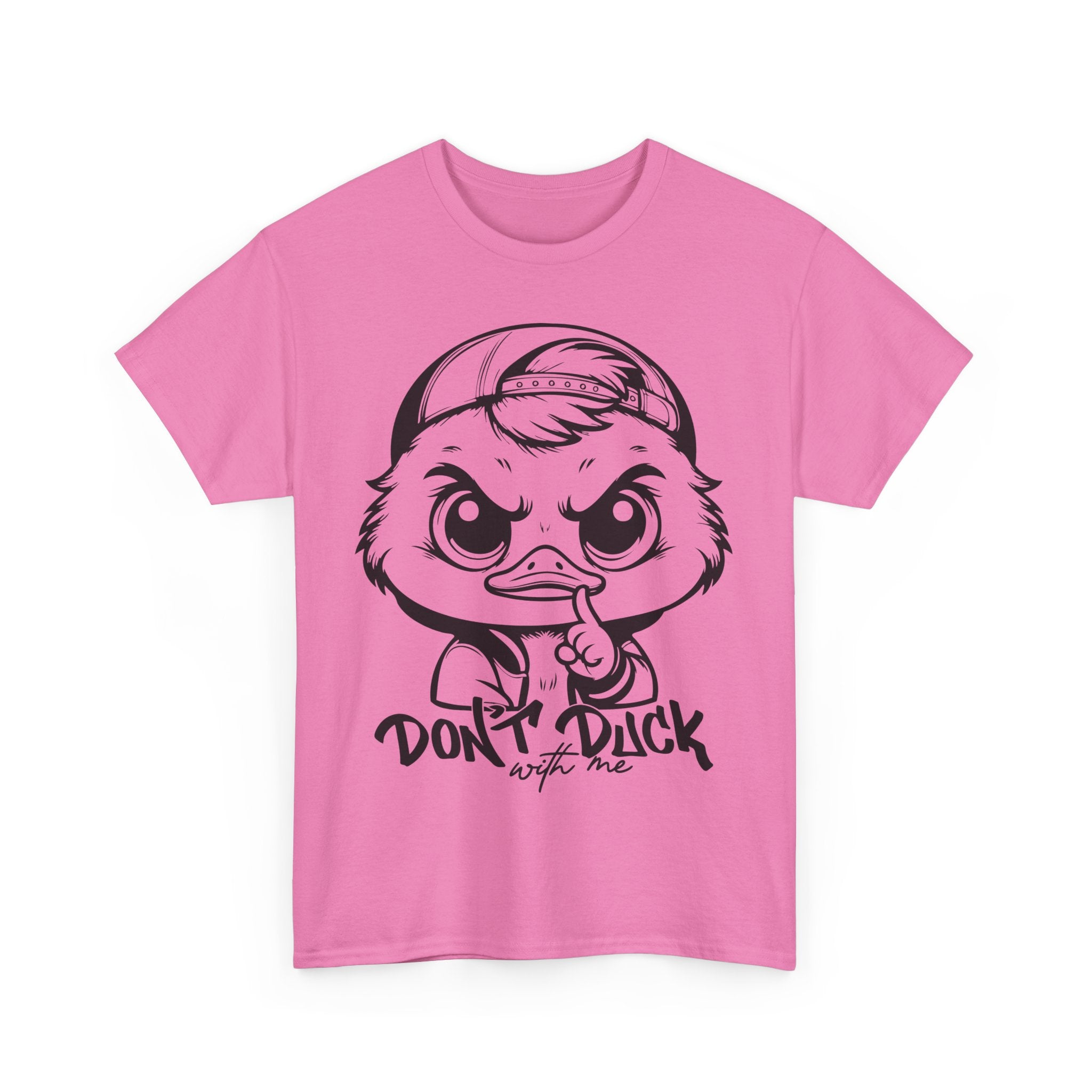 Don't Duck With Me Unisex Heavy Cotton Tee - Fun Cartoon Design Perfect for Casual Days